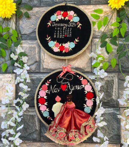Black Wedding Embroidery Hoop