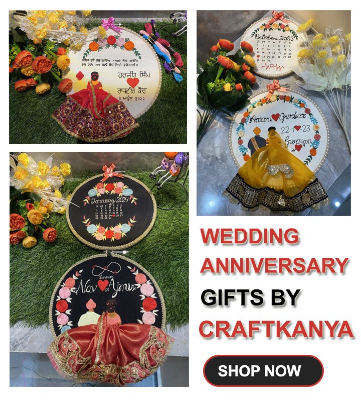 wedding anniversary hoop by craftkanya