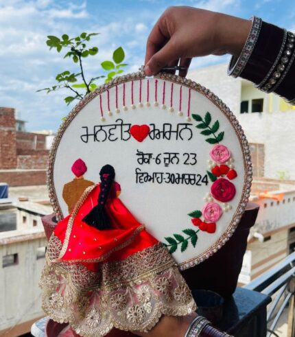 manveet kaur Wedding Embroidery Hoop 10x10