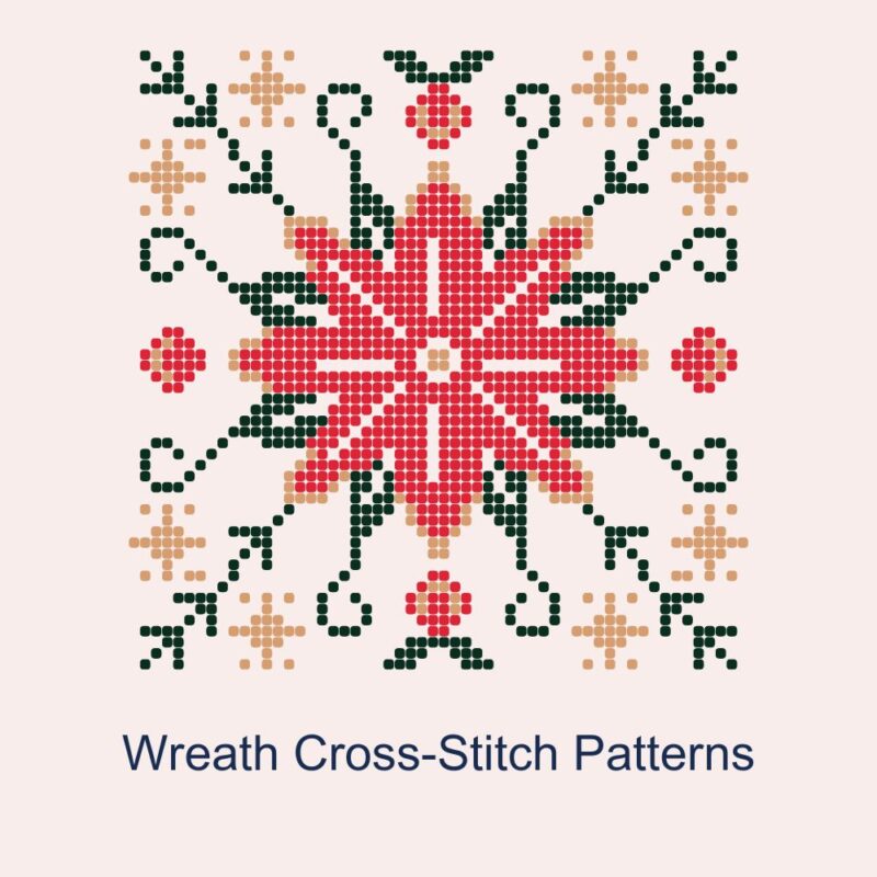 Beautiful and Versatile Wreath Cross-Stitch Patterns