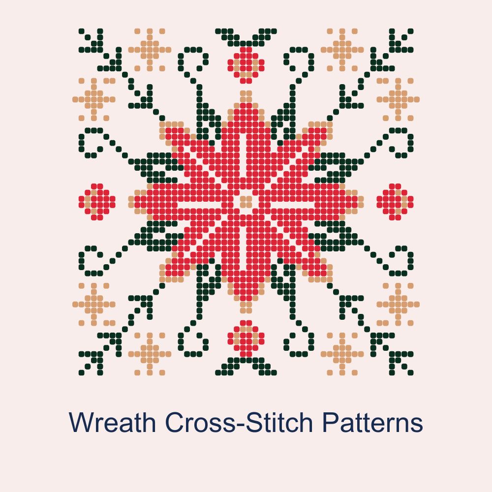 Beautiful and Versatile Wreath Cross-Stitch Patterns