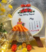 birthday embroidery hoop
